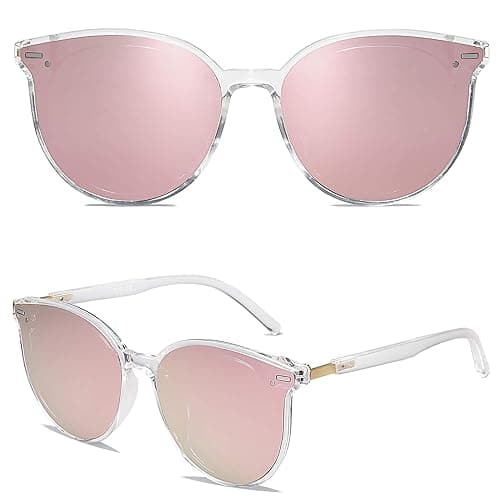 SOJOS Sunglasses Womens Trendy 2025 Classic Round Retro Vintage Shades Large Frame Sunnies SJ2067 - Clear thumbnail 3