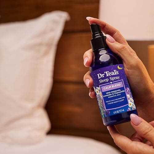 Dr Teal's Calm Blend Spray with Melatonin, Lavender & Chamomile Essential Oils, 6 fl oz (Pack of 3) thumbnail 6