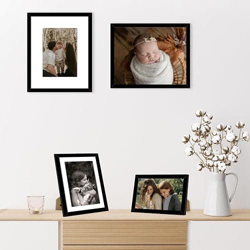 JCJMY 10 Packs Picture Frames Collage Wall Decor for Wall Hanging or Tabletop, 8x10, 5x7, 4x6 Multi Sizes Photo Frames, Collage Picture Frames for Family Wall Decor, Gallery Wall Frame Set, Black thumbnail 5