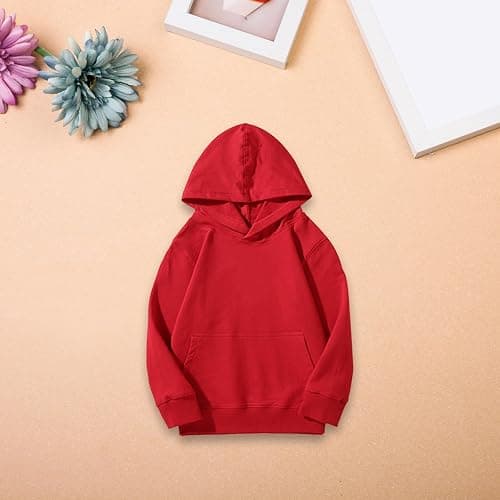 Girls Boys Hoodies Casual Long Sleeve Solid Sweatshirt Oversized Loose Pullover Tops with Pocket Fall Winter Clothes thumbnail 2