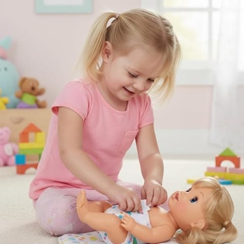 Pail Buddies Baby Doll Diapers Refill Value Pack | Fits Most Baby Alive 10–14 Inch Dolls That Drink & Wet / Poop | 32 Diapers thumbnail 7