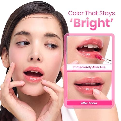 Peripera Mood Glowy Tint, Watery Glow Finish, Buildable Fresh Color, Lightweight, Long-Lasting, Non-Sticky, Korean Lip Tint (03 JUICY PEACH) thumbnail 5