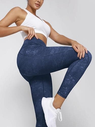 ODODOS Women's High Waisted Yoga Leggings with Pockets, Tummy Control Non See Through Workout Athletic Running Yoga Pants thumbnail 5