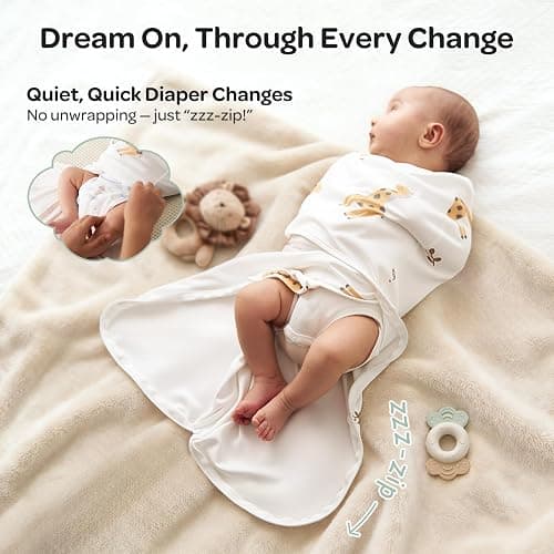Momcozy Baby Swaddle, Quiet Fastener Swaddle Suitable for Infant 0-3 Months, New-Parent-Friendly Sleep Sack, Reduce Startle Reflex, Newborn Boys Girls Registry Essentials, 2-Pack, Bravery thumbnail 5