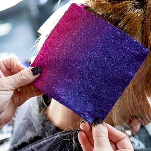 Colortrak Pink/Purple Gradient Pop-up Foil w/Dispenser (400 Count), Pre-cut Sheets, Non-Slip Embossed Texture, 5" x 10.75" Sheets for Hair Foil Coloring and Highlighting Sheet Applications thumbnail 6