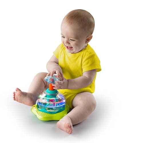 Bright Starts Press & Glow Spinner Cause and Effect Musical Baby Toy, Age 6 Months+ thumbnail 5
