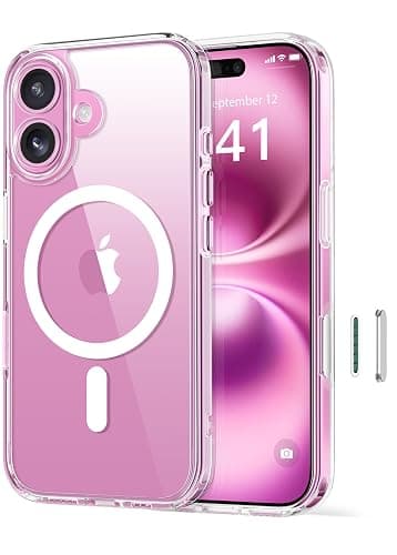 GolbinBox Magnetic for iPhone 16 Case with Camera Control Button,Compatible with MagSafe,[Full Camera Protection][2 Privacy Screen Protectors] Shockproof Phone Cover for iPhone 16 6.1 Inch (Clear) - Image 1