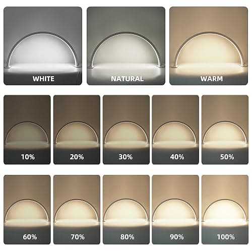 XXCFG 29in Half Moon Light for Nail Desk, 2700K-5600K, Tattoo Lighting Lamp, Nail Desk Lamp, Eyelash Light, Salon&Home, White(Crystal Diamond) thumbnail 4