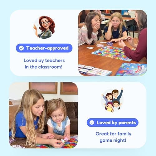 The Fidget Game SquishyLand in Rainbow Reef - Educational & Phonics Kindergarten Learning Activities for Children in Pre-K to 2nd Grade - Mochi Squishy Toys Set with Board Game (2-6 Players) thumbnail 7