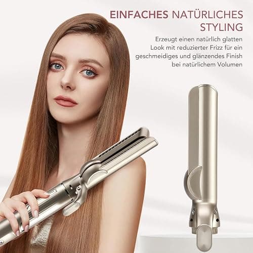 Glätteraufsätze für Shark FlexStyle Luftstyler, Airflow Technologie ohne Heizplatten, Gleichzeitiges Trocknen und Glätten mit Luftstrom, Reduziert Hitzeschäden, Champagner thumbnail 2