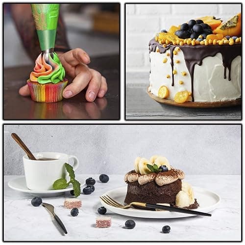 Cake Decorating Supplies Kit 464 Pcs with Non-Slip Cake Turntable and Springform Cake Pans，Icing Piping Tips Set，Chocolate Mould & Muffin Cups，Baking Supplies for Beginners and Cake Lovers thumbnail 7