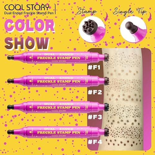 Beauty Glazed Dual-Ended Freckle Stamp Pen – Realistic Faux Freckles Makeup with Soft Sponge Stamp & Precision Tip – Waterproof Long-Lasting Freckle Marker for Natural or Bold Looks (02 Mousy Brown) thumbnail 7