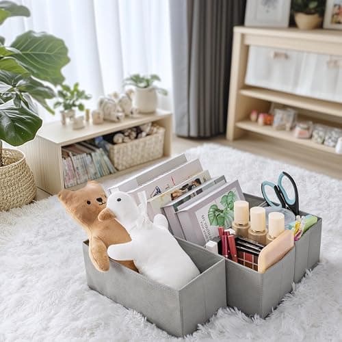 Criusia Drawer Organizer Clothes, 10 Pack Dresser Organizer for Baby Clothes, Underwear, Sock- Foldable Closet Organization and Storage Dividers Bins for Nursery, Bedroom (Grey) thumbnail 9