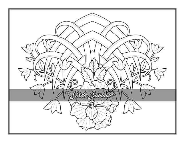 100 Flowers: An Adult Coloring Book with Bouquets, Wreaths, Swirls, Patterns, Decorations, Inspirational Designs, and Much More! thumbnail 78