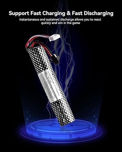 11.1v 2000mAh Battery with Charger - Rechargeable Batteries Accessories with SM2P Plug Mini Tamiya Connector for Airsoft Compatible with Gel Ball Blaster Gun,1 pcs thumbnail 4