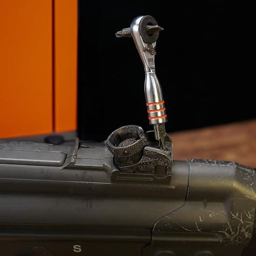 711L Mini Ratchet Wrench DUO - One of the World's Smallest 1/4" Ratchet Wrench For Tight Spaces - For Flat (32mm) and Standard (25mm) Double-ended Bit thumbnail 7