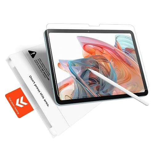 KCT 2 Pack Paperfeel Glass Screen Protector for iPad Air 11 Inch M4/M3/M2 | Tempered Glass with Bubble-Free Installation Tray, Matte Surface Mimics Paper for Writing and Drawing, Anti Glare - Image 1