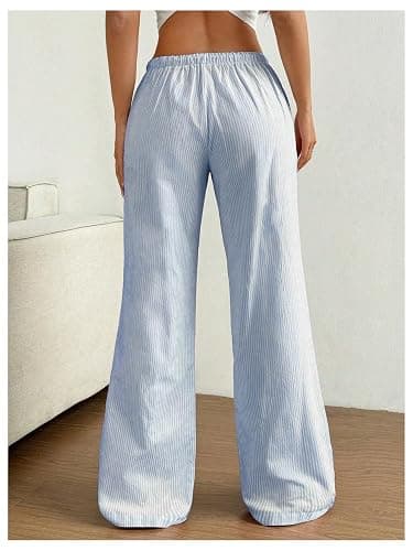 SOLY HUX Women's Drawstring Straight Leg Baggy Pants Casual Lounge Pants Trousers with Pocket thumbnail 3