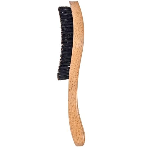 GranNaturals Medium Wave Brush & Smoothing Hair Brush - Curved Boar Bristle Hairbrush for 360 Waves & Slick Back Brush thumbnail 2