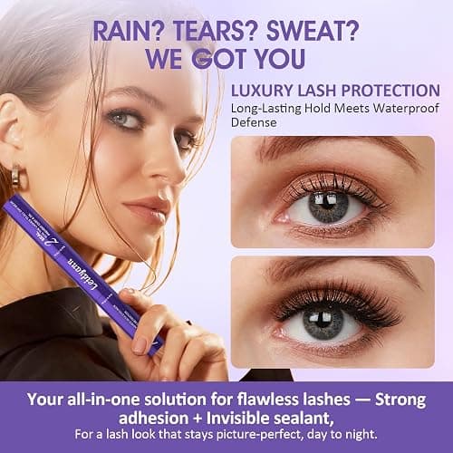 Eyelash Glue and Lash Bond & Seal, 72H Waterproof Cluster Lash Glue for Eyelash Extensions, Long-Lasting & Non-Irritating, 2-in-1 Bond and Seal for Lash Clusters thumbnail 4
