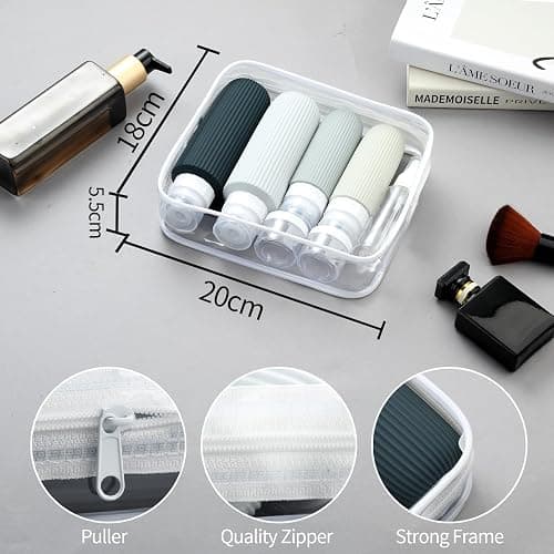 Mrsdry 16 Pack Travel Bottles for Toiletries, Large 6oz Silicone Travel Containers, Leak Proof Refillable Liquid Shampoo And Conditioner Travel Essentials thumbnail 5