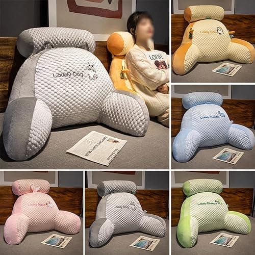 ANBTUKJ Cuddle Cushion for Adults Comfortable Reading Pillow with Arms Soft Bed Seat Gaming Pillow Detachable Back Support Cushion for Bed Sofa Chair,Lovely Dolphin-60×40×25cm thumbnail 9