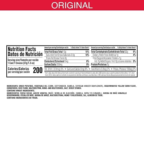 Pringles Potato Crisps Chips, Lunch Snacks, Office and Kids Snacks, Grab N' Go, Original (12 Cans) thumbnail 2