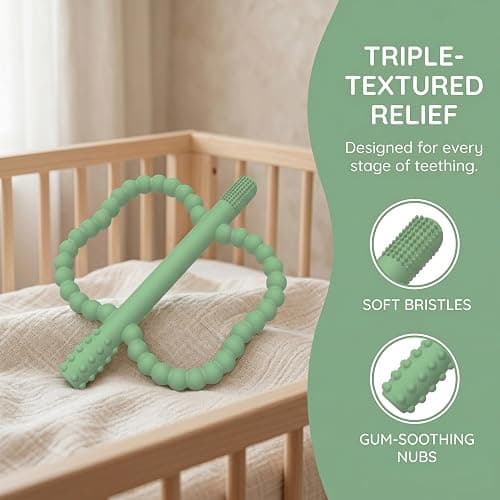 WALULAN Baby Silicone Teething Toys, Teether Sticks for Babies,3-36 Months | Silicone Teether Tubes for Baby Girl,BPA Free, Anti-Choking Design, Infants Toddler Sensory Chew Toys, for 0-6-12 Months thumbnail 4