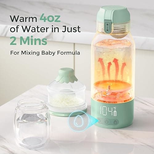 Momcozy Portable Milk Warmer for Travel – Dual Heating for Breast Milk & Water, Fast Heating, Long Battery Life, 17 oz Large Capacity for All-Day Feeding Convenience thumbnail 2
