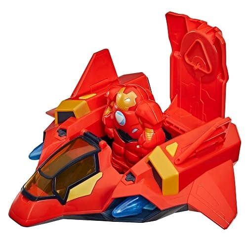 Disney Jr. Series Marvel’s Iron Man and his Awesome Friends Ultimate Giant-Sized Armor Iron Jet Toy Set, 3-Inch Action Figures, Armor Suits, Vehicle thumbnail 5