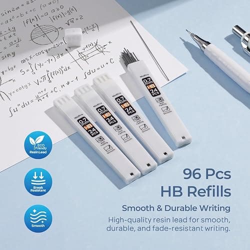 Nicpro Cute Mechanical Pencil Set, 4PCS 0.7mm Pastel Drafting Pencils with 4 Tube HB Lead Refills, 4B Erasers, Rotary Retractable Eraser and Eraser Refill for Writing Sketching Back to School Supplies thumbnail 5