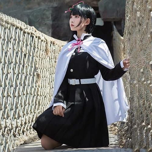 Todoroki Shoto Kanao Tsuyuri Cosplay Costume Cloak Outfit Halloween Party Uniform Robe Cape Dress for Women thumbnail 5