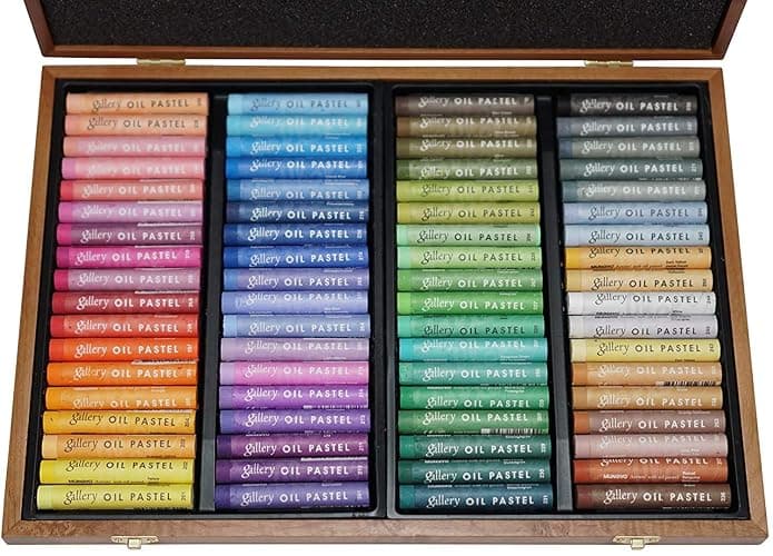Mungyo Gallery Soft Oil Pastels Wood Box Set of 72 - Assorted Colors by Mungyo Gallery thumbnail 3