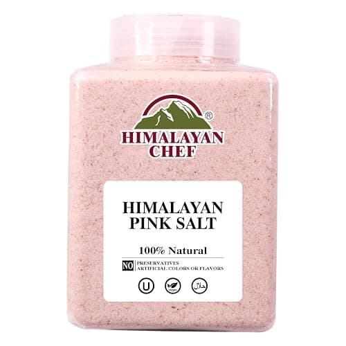 Himalayan Chef Pink Himalayan Salt Fine Grain, 5 lbs Plastic Jar - Pure, Natural, Kosher, Non-GMO, Mineral-Rich, for Cooking, Seasoning, Baking, Table Use - Image 1