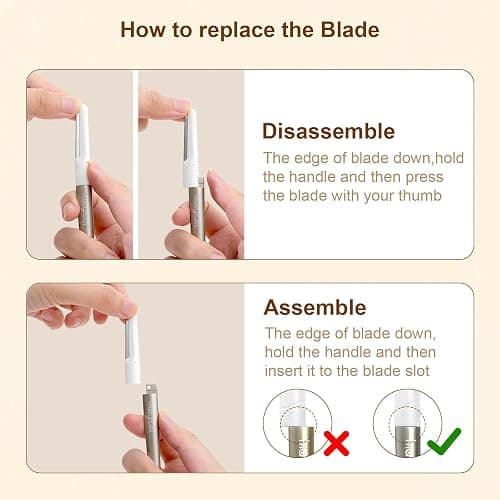 Dermaplaning Razor for Face - 10 Blade Refills, Dermaplaning Tool for Face Help Exfoliate and Smooth Skin, Easy-to-Use Facial Razors, Eyebrow Razor & Peach Fuzz Removal for Beauty thumbnail 5