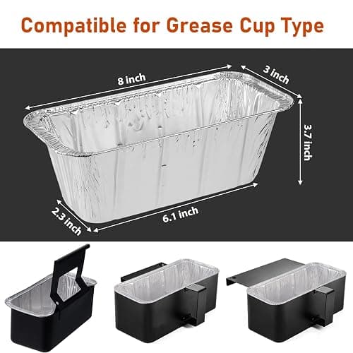 Whaleme Grease Cup Liners Compatible with Blackstone Griddle 5017 - Griddle Accessories, Disposable Grill Tray, Aluminum Foil Drip Pan Grease Catcher Cup Liner for 17, 22, 28, 36 Inch (30 Pack) thumbnail 3