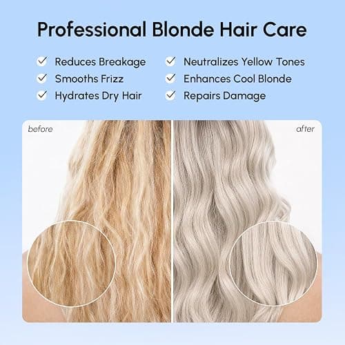 MAREE Anti Yellow Purple Hair Mask for Damaged Hair - Purple Deep Conditioner & Blonde Toner - Hydrating Deep Conditioning for Dry, Curly, Blonde, Orange, Brassy, Bleached - Mascarilla para el Cabello thumbnail 5