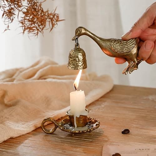 NIKKY HOME Gold Candle Snuffer, Vintage Duck Decor Candle Extinguisher, Decorative Metal Wick Flame Snuffer Accessory thumbnail 4