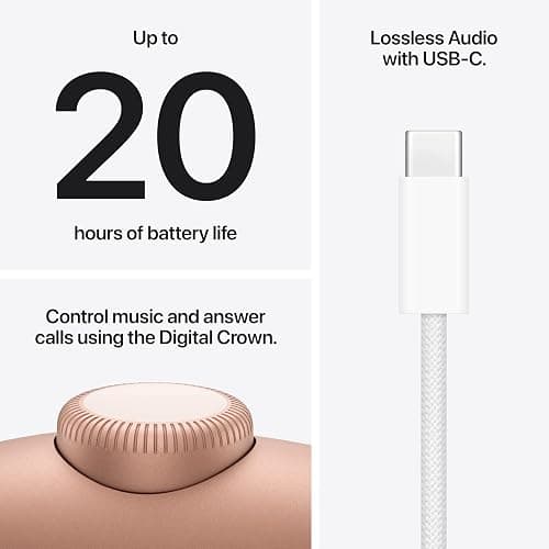 Apple AirPods Max 2 Wireless Over-Ear Headphones, Active Noise Cancellation, Adaptive Audio, Personalized Spatial Audio, Live Translation, Bluetooth Headphones for iPhone – Orange | H2 chip with noise cancellation and USB-C for music, podcasts and content creation thumbnail 8