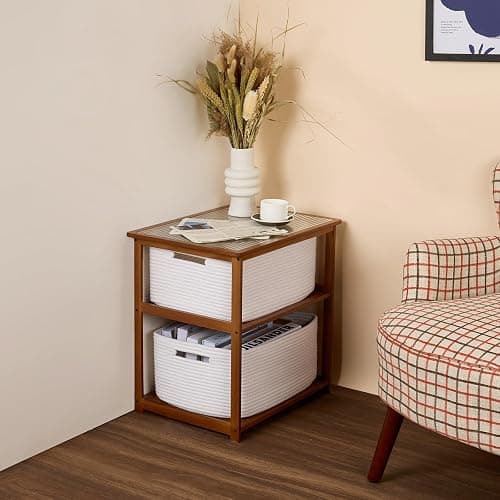 MiniArk Large Storage Baskets for Organizing, Closet Shelf Baskets for Clothes Blanket Towels, Baby Nursery, Toy Bins Box, Woven Rope Baskets, 17 x 13 x 7.5”, 4 Packs Off White thumbnail 8
