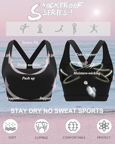 RUNNING GIRL Sports Bras for Women, Molded Cup High Impact Sports Bra Workout Bras for Women High Support Racerback thumbnail 5