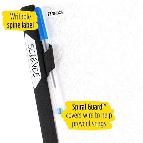 Five Star Advance Spiral Notebook + Study App, 5 Subject, College Ruled Paper, 8-1/2" x 11", 200 Sheets, Spiral Guard, Movable Tabbed Dividers, White (73154) thumbnail 7