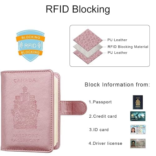 WALNEW RFID Blocking Passport Holder Travel Wallet Cover Case thumbnail 4