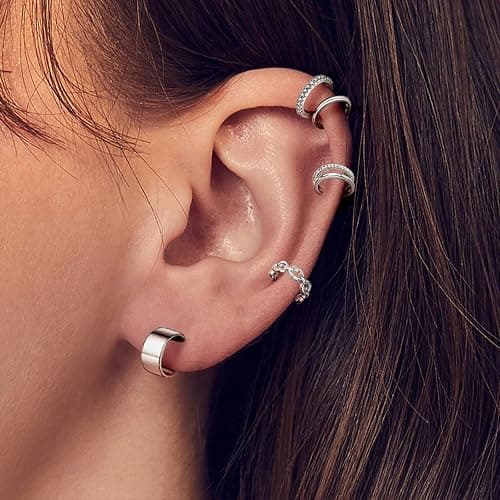 Jewdreamer 16Pcs Ear Cuffs for Women Non Piercing 14K Golded Silver Ear Cuffs Earrings Non Pierced Clips On Cartilage Earring Fake Earrings Lightweight thumbnail 5