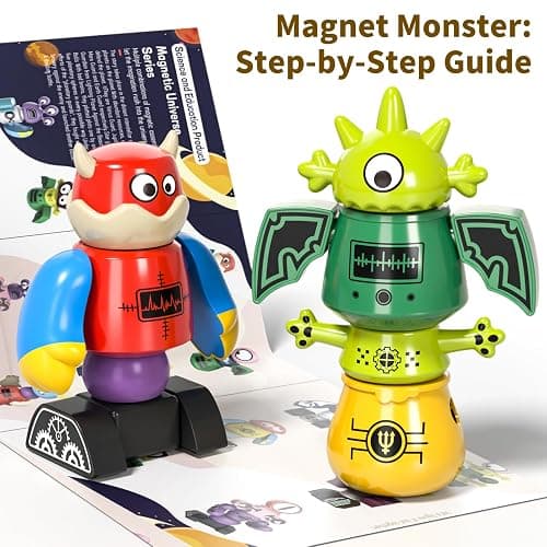 BLmukce Magnetic Robot Toy for Kids 3-5, 35 PCS STEM Educational Playset with Storage Box, DIY Stacking Monster Robots, Toddler Creative Alien Toys Gift for Boys Girls (Christmas Birthday) thumbnail 5