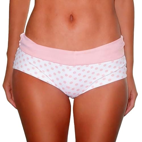 Sreakeio Women Fold Over Bikini Bottom Reversible Polka Dot Bathing Suits Bottoms High Waisted Tummy Control Swim Bottom thumbnail 2