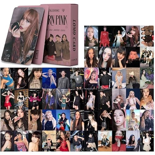 DEFGNOP Kpop Blackpink Merch, Blackpink Photocards, 55 Stück Lomo Card, BP Born Pink World Tour Album Karten, Geburtstagsgeschenk für Fans Jugendliche (B) - Image 1