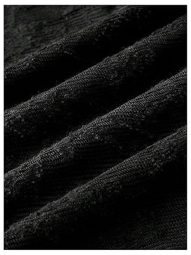 QJQ Women's Sheer Mesh Grunge Shirts Long Bell Sleeve Crewneck Going Out Lace Tops Goth Clothes thumbnail 3