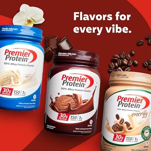 Premier Protein Powder, Café Latte, 30g Protein, 1g Sugar, 100% Whey Protein, Keto Friendly, Gluten Free, No Soy, 95mg Caffeine for Energy, 23.9 oz (17 Servings) thumbnail 6