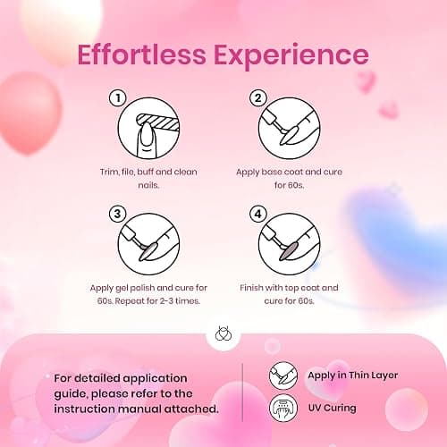 Beetles Pink Gel Nail Polish, 6 Colors Hot Pink Glitter Bright Jelly Gel Polish Soak off Uv LED Cured Nail Art Design Salon Home DIY Manicure Gifts for Women thumbnail 7